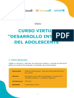 Silabo-Curso de La Adolescencia Como Afrontarlo Siendo Docente PDF