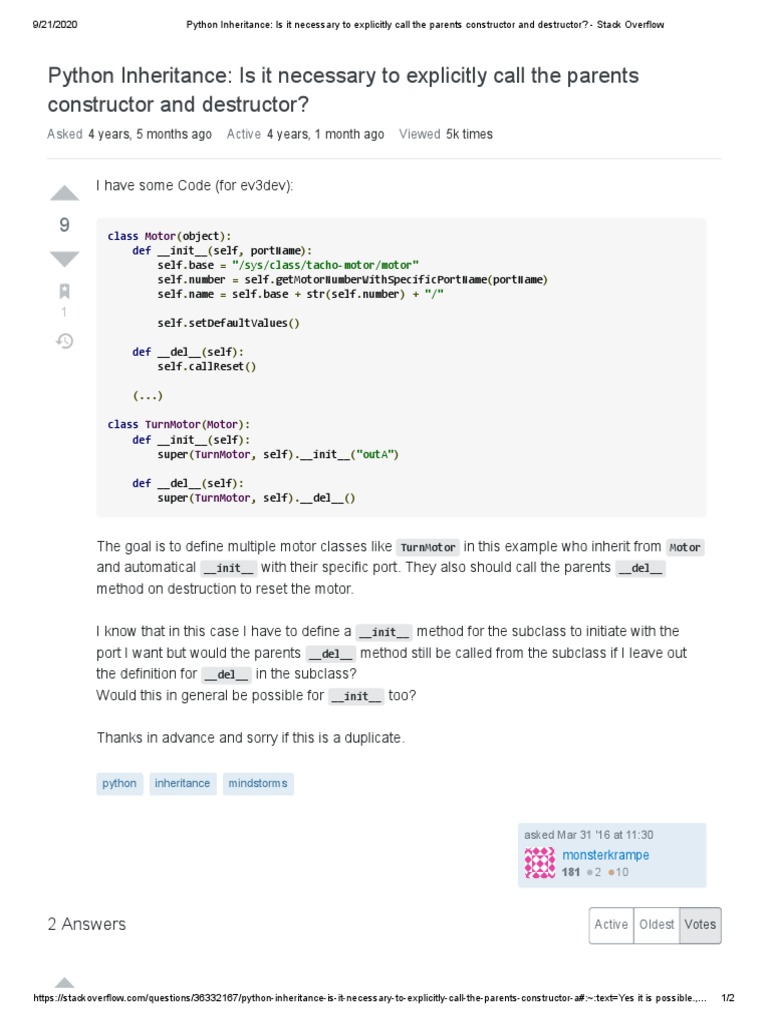Python Inheritance - Is It Necessary To Explicitly Call The Parents ...