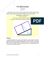 Two Block Incline: Solution