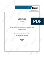 Panduit Certificate