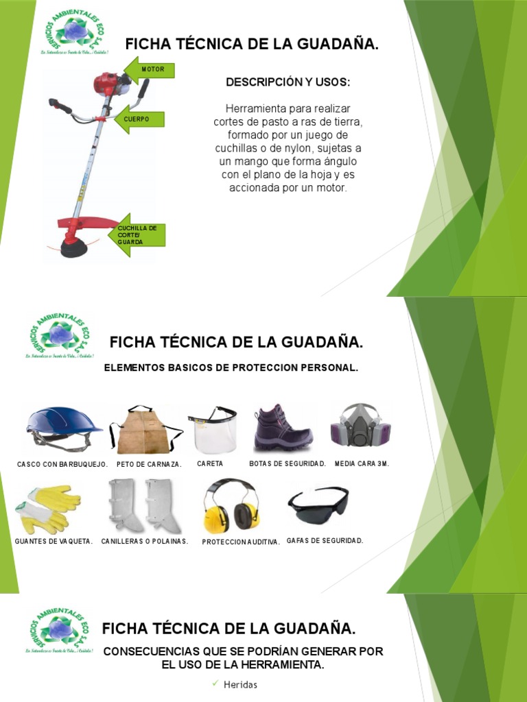 Ficha Técnica y Protección para Guadaña | PDF