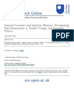 Imperial Grandeur and Selective Memory - Re-Assessing Neo-Ottomanism in Turkish Foreign and Domestic Politics - Edward Westnidge