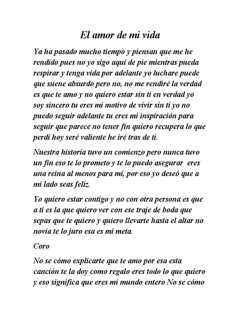 El Amor de Mi Vida | PDF | Amor