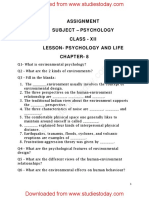 CBSE Class 12 Psychology - Psychology and Life