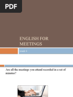 English For Meetings Unit 6 BT MEETING MINUTES