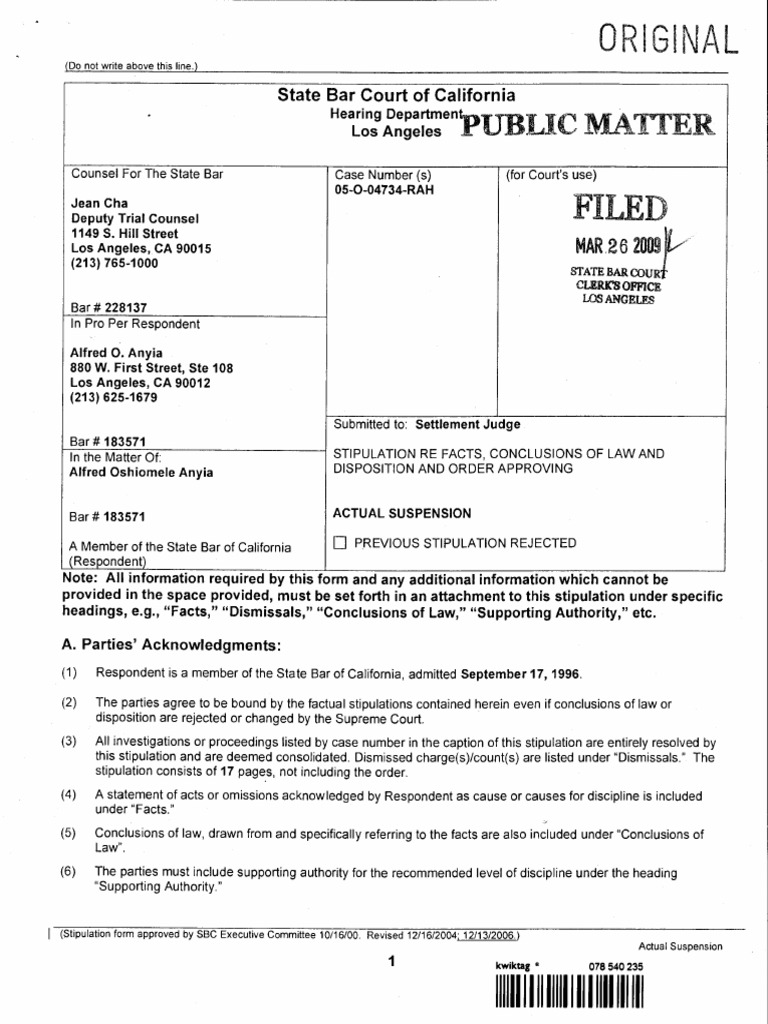 Anyia Alfred 183571 California State Bar Discipline Binder2 PDF