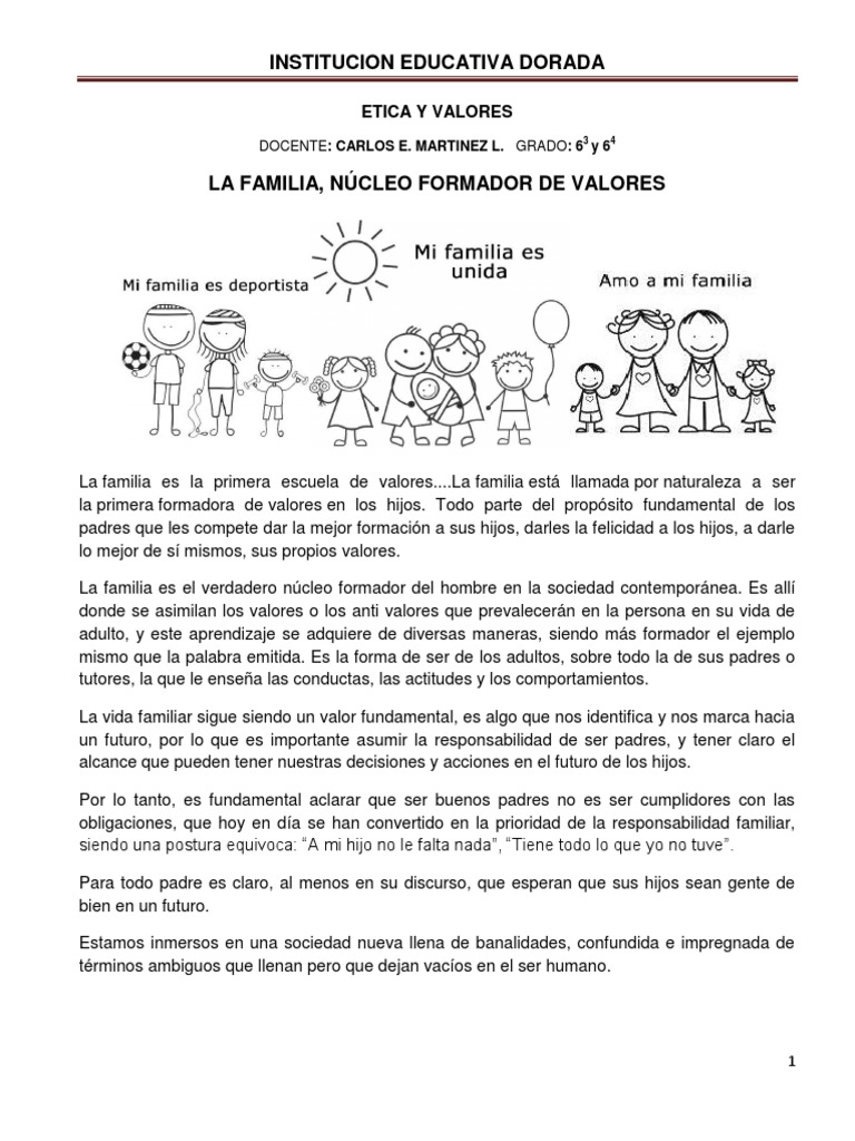 La Familia Formadora en Valores | PDF | Familia | Science
