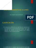 Dimensionamiento de Ciclones: Ing. Ramiro Siuce Bonifacio