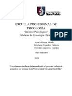 Informe Psicologico - Caso 01