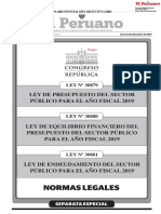 ley30879 Presupuesto Anual 2019