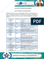 Learning Activity 3 / Actividad de Aprendizaje 3 Evidence: I Can't Believe It! / Evidencia: ¡No Puedo Creerlo!