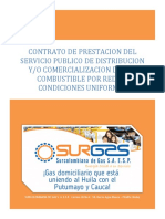 Contrato de Prestacion Del Servicio Publico de Distribucion Y/O Comercializacion de Gas Combustible Por Red en Condiciones Uniformes