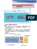 Pinto y señalo las partes del mouse y teclado