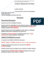 Module 15 - Synonyms, Sequences and Views