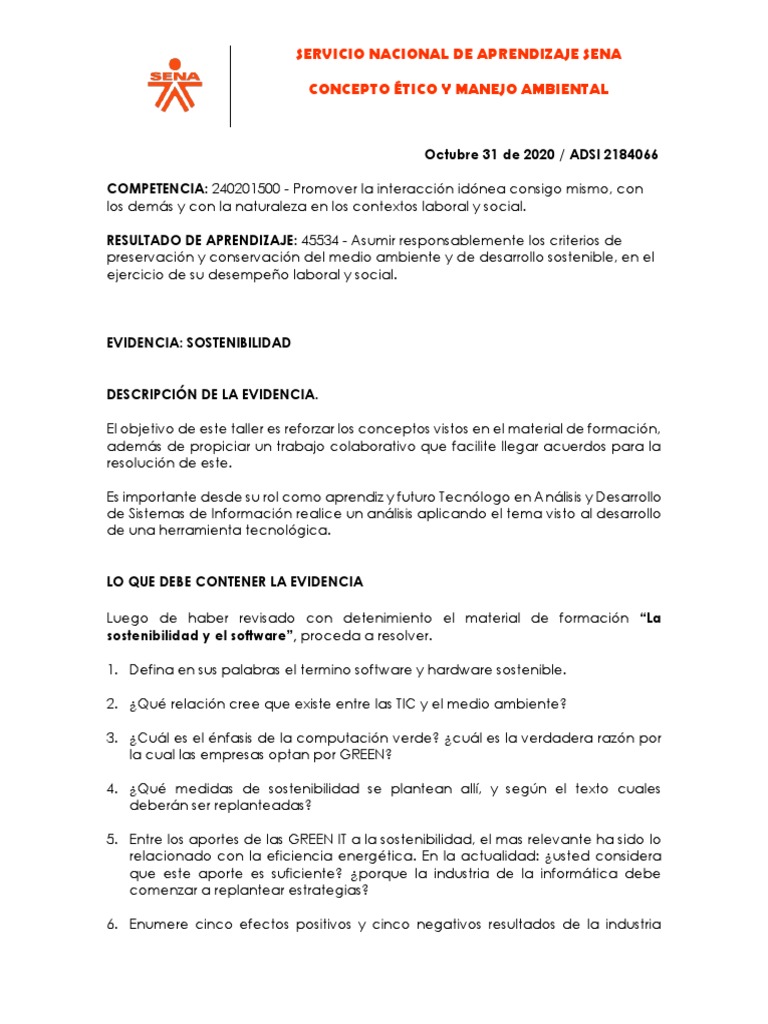 Actividad 2 PDF | PDF | Sustentabilidad | Entorno natural