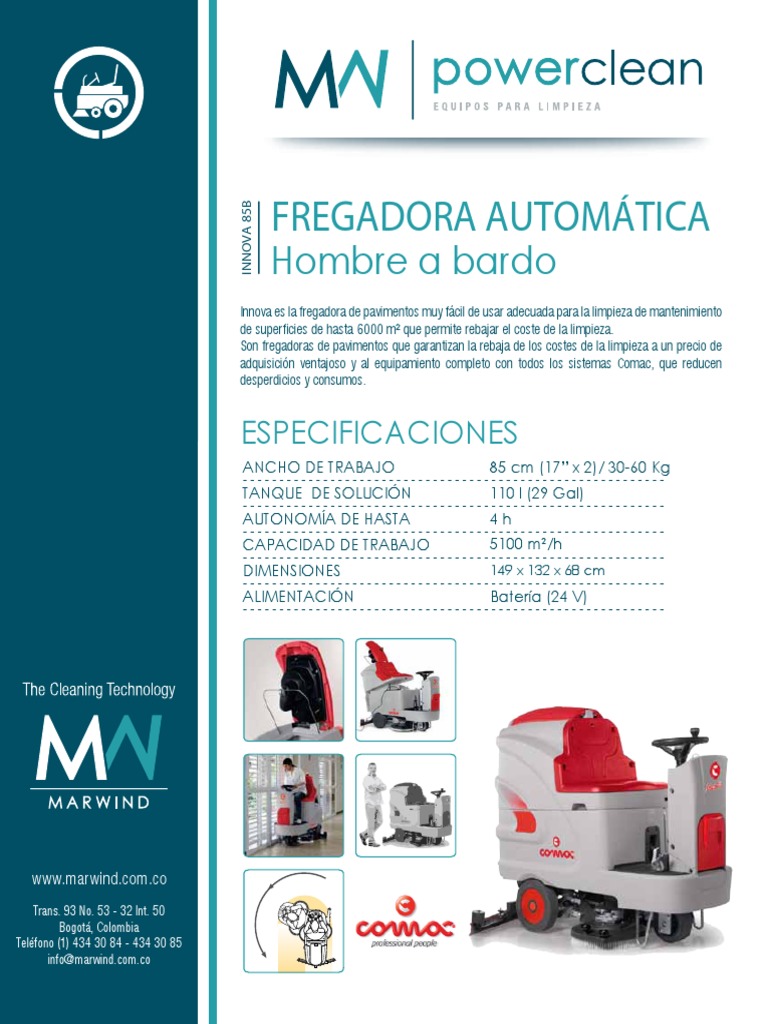 Fregadora Innova 85B: Eficiencia y Ahorro | PDF