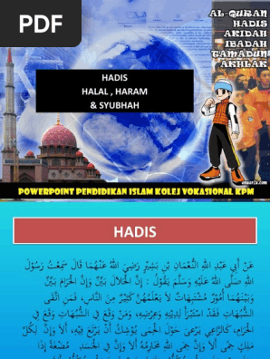 Hadis Halal Haram Syubhah Pdf