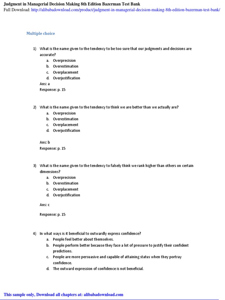 ビジネス・経済 Judgment in Managerial Decision Making 8 Judgment in Managerial Decision Making, 8e Custom Edition