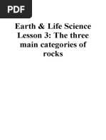 Earth & Life Science Lesson 3: The Three Main Categories of Rocks