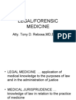 Legal/Forensic Medicine: Atty. Tony D. Rebosa, MD, Bscrim