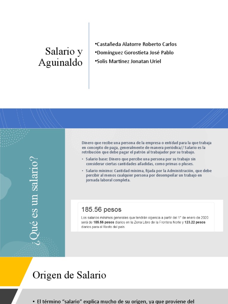 Salario y Aguinaldo: Derechos Laborales | PDF | Salario | Salario Y Pensión