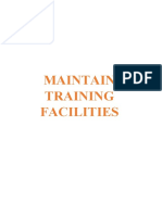 Maintain Training Facilities Operational Procedure Housekeeping Schedule