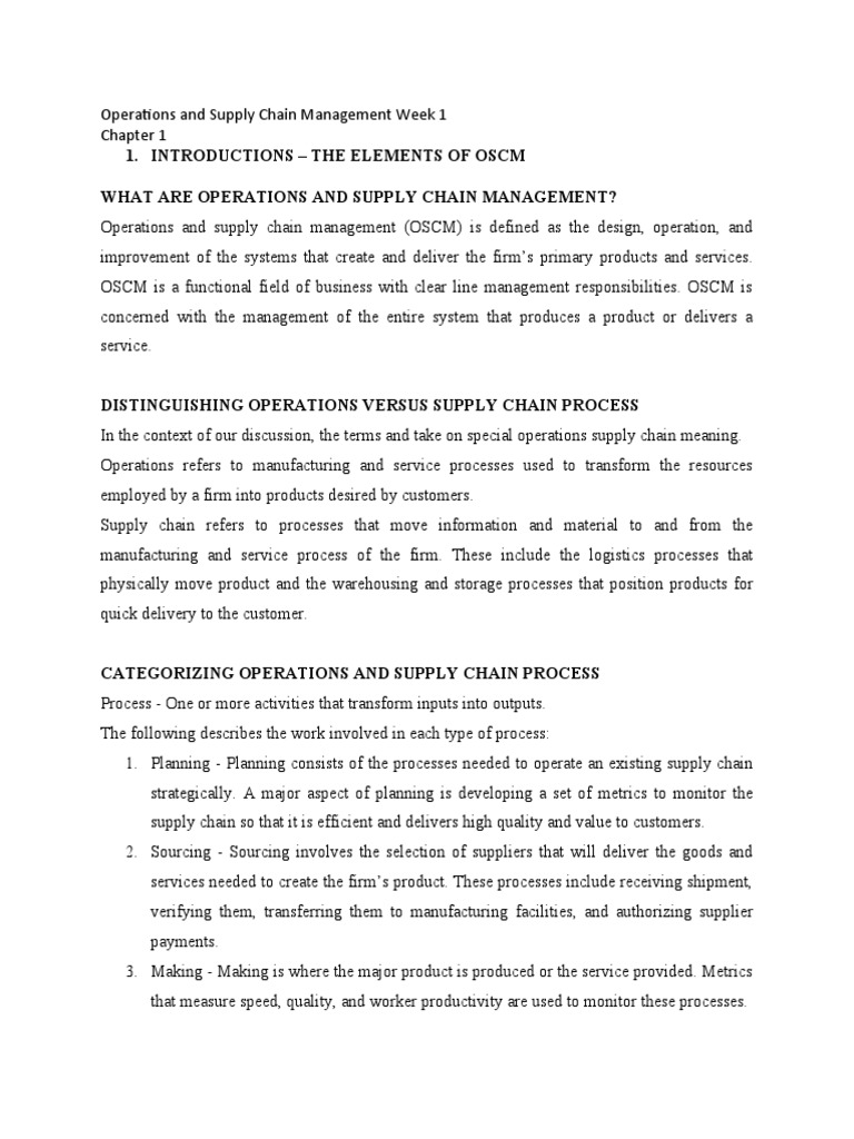 OPERATIONS AND SUPPLY CHAIN MANAGEMENT MBA NOTES PDF visual data 2