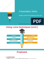Presentation Skills: Session 6: Using Voice Techniques & Visual Aids
