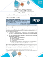 Guia de actividades y Rúbrica de evaluación Fase 4 Elaboración