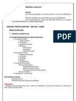 Tematica si Bibliografie Admitere Medicina 2010 UMF Cluj