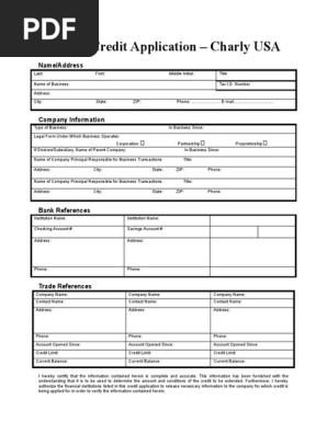 20200613 Credit Application Form