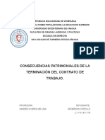 Consecuencias Patrimoniales de La Terminación Del Contrato de Trabajo.