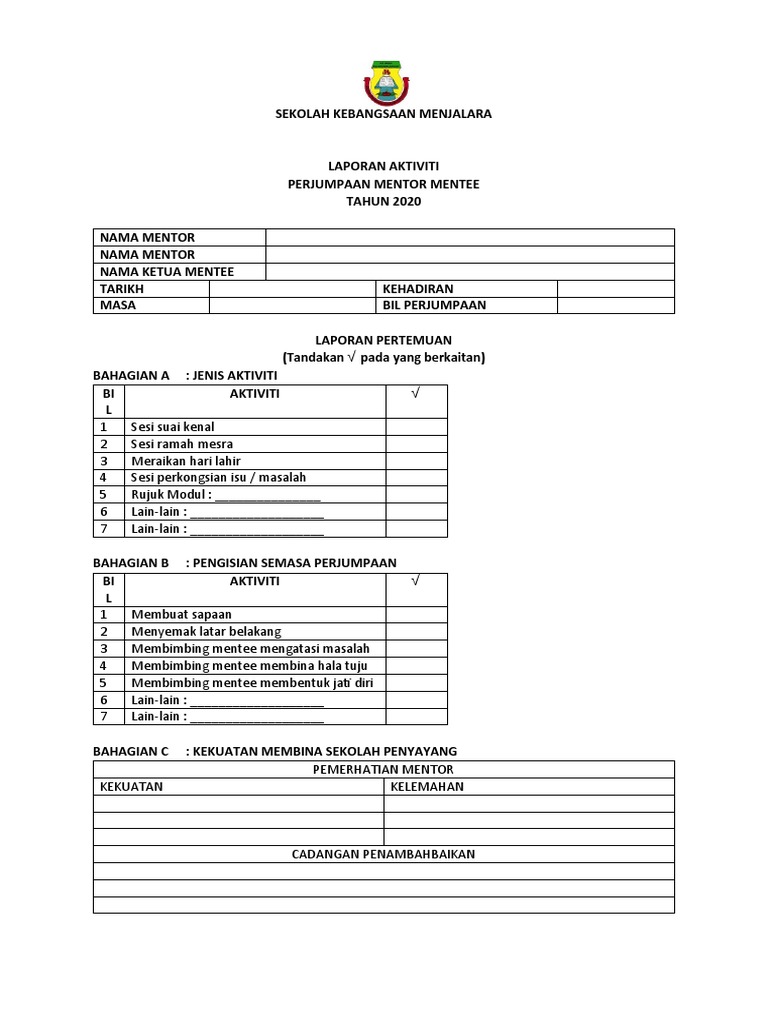 Contoh Buku Log Mentor Mentee | PDF