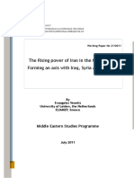 The Rising Power of Iran in The Middle East: Forming An Axis With Iraq, Syria and Lebanon