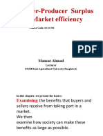 Consumer-Producer Surplus and Market Efficiency: Manzur Ahmad