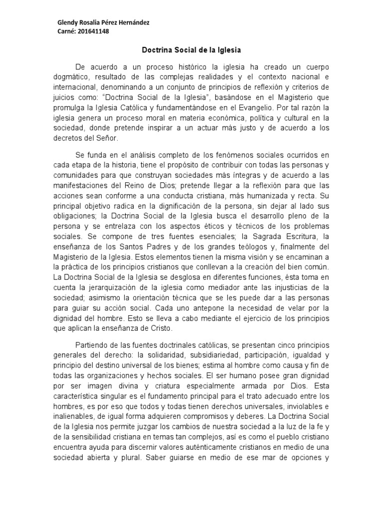 Doctrina Social de La Iglesia | PDF | Doctrina social católica ...