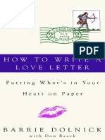 How To Write A Love Letter by Barrie Dolnick and Donald Baack - Excerpt