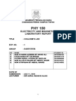 Full Lab Report Coulombs Law Phy 150