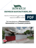 Toll Manufacturer of Pharmaceutical,: Nutraceutical and Cosmetic Products