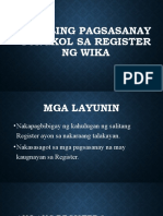 Maikling Pagsasanay Tungkol Sa Register NG Wika Komunikasyon