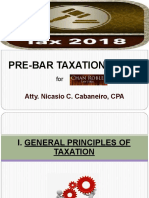 Pre Week 2018 Taxation Law Cabaneiro PDF
