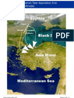 The Map of Romania's Tatar Deportation From Micro-Scythia (Dobrudja)