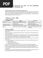 Section - 80-IBA, Income-Tax Act, 1961 - FA, 2017 (Affordable Housing Schemes / Housing For All)