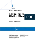 Modul 10 Manajemen Risiko Bisnis