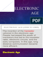 The Electronic Age: A Period of Technological Innovation