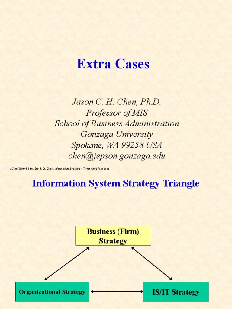 Cases - Chapter - Extra (For Exams) | PDF | Information System ...