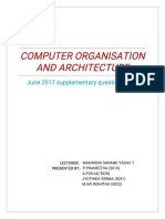 Computer Organization and Architecture (COA) June 2017 Supply Solved Question Paper