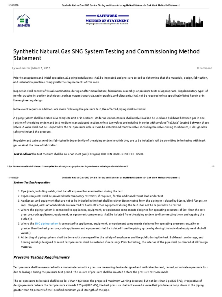 Natural Gas Pressure Test PDF Liquefied Petroleum Gas Leak