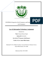 Law & Information Technology Assignment: UNCITRAL Prospective On E-Commerce and Contemporary Trends in E-Commerce