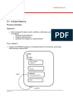 Database Design 9-4: Subtype Mapping Practice Activities: Objectives